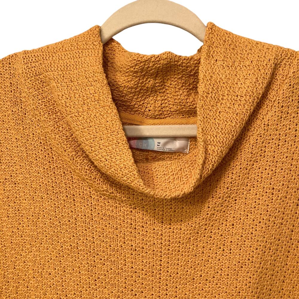 Free People Echo Beach Pullover Orange Cowl Neck Slouchy Sweater Size Medium EUC - Picture 4 of 9